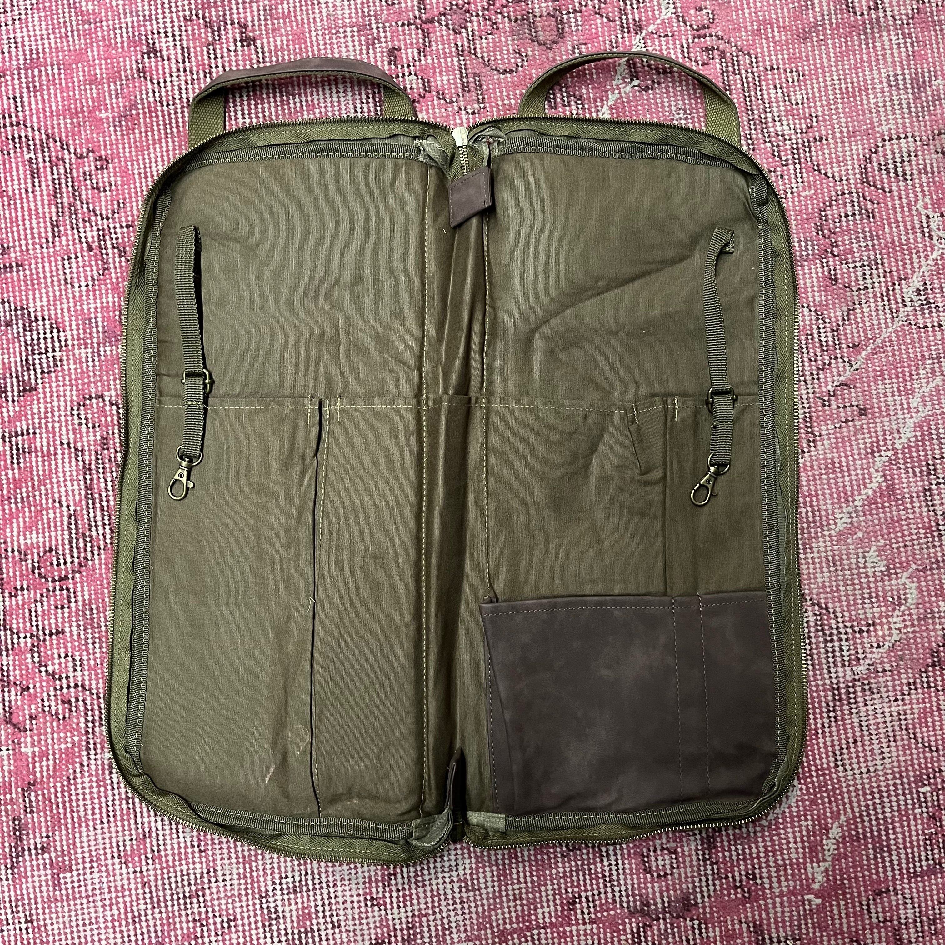 Name Brand Waxed Canvas Stick Bag